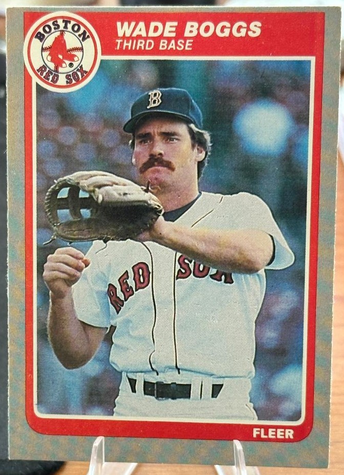 1985 Fleer baseball Wade Boggs card #151