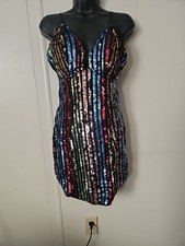 All Flavors Sequin Dress - Rainbow New