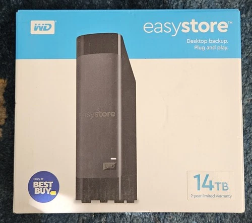 WESTERN DIGITAL EASYSTORE 14TB WDBAMA0140HBK-XA USB 3.0 EXTERNAL HD BLACK