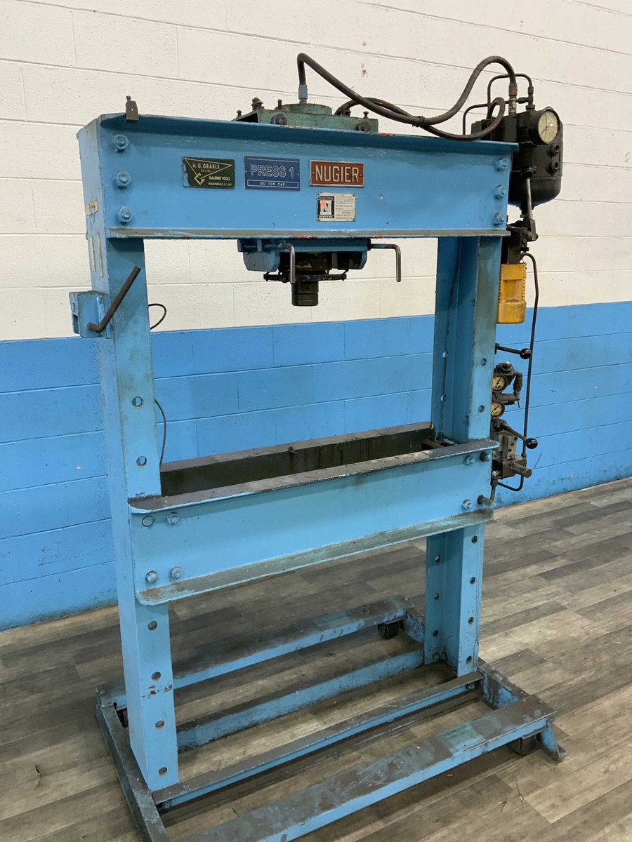 hec9000 ジャンク 60 TON NUGIER H-FRAME PNEUMATIC SHOP PRESS: STOCK #79097 | eBay