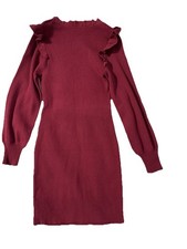 Blooming Jelly Women's Sweater Dress in Burgundy Size M NWT