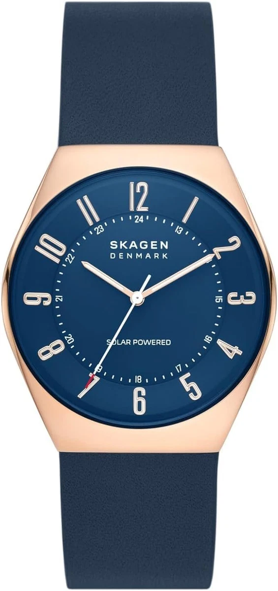 Skagen Orologio Analogico Uomo Al Quarzo - Cassa 38mm In Acciaio Riciclato, Cinturino In Pelle, 3 ATM, Confezione Regalo - 3