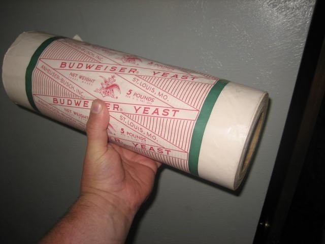 rare 1925 budweiser yeast beer factory roll of lables WOW prohibition vintage