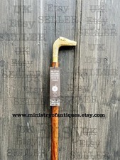 36'' Victorian Brass Horse Handle Handmade Antique Wooden Walking Cane Stick