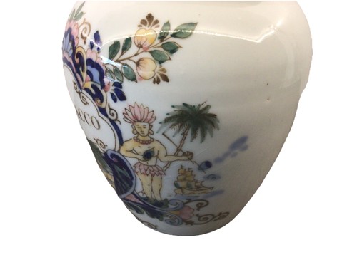 VINTAGE DELFT STYLE VERY DECORATIVE TOBACCO JAR WITH LID - Picture 7 of 17