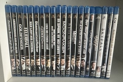 *** James Bond 007 BluRay Blu Ray Konvolut 20 Filme Klassiker Connery Moore