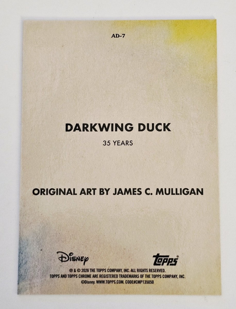 2026 Topps Chrome Disney Darkwing Duck #AD-7 Art of Disney SP Case