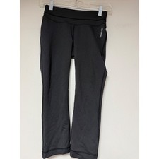 Reebok PlayDry Black Cropped Capri Leggings Womens XS Activewear Training Pants