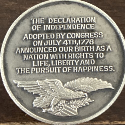 The Declaration Of Independance 1776 Longines Symphonette Vtg Coins .925 1 oz - Picture 2 of 5