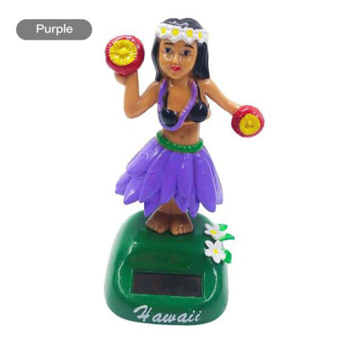 Solar Shaking Head Swinging Hawaii Girls Car Decor Dancing Doll Car Ornament - Picture 16 of 19