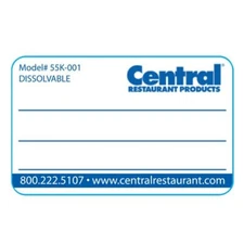 Central Exclusive 55K-001 Dissolvable 2"Wx1-1/4"D Blank Food Rotation Labels,