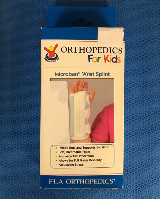 Fla Orthopedics 22300220 Microban Wrist Splint, Left, PED, Blue 1