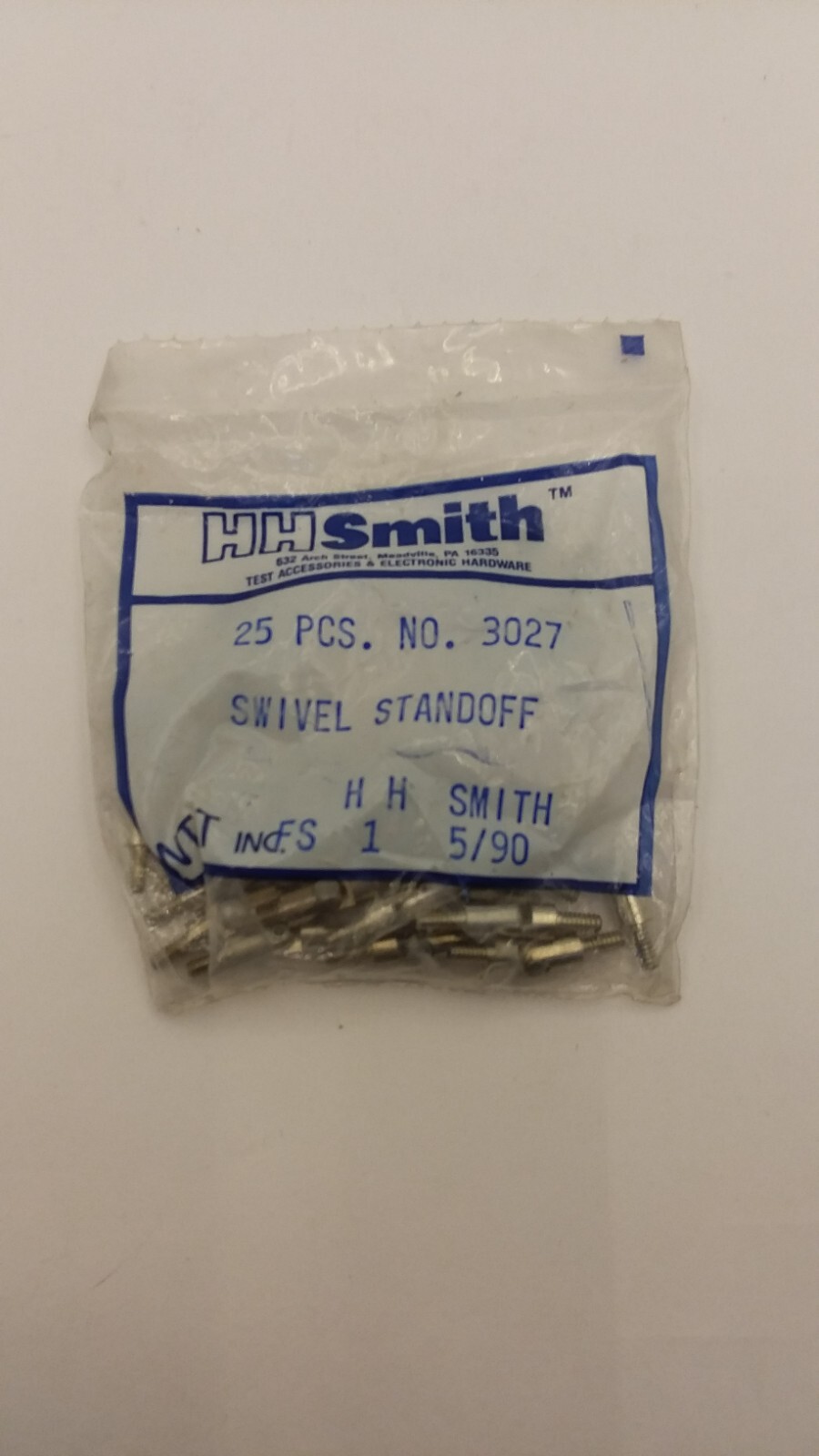 HH SMITH 3027 STANDOFF ASSEMBLY MALE SWIVEL (QTY 25) NIB