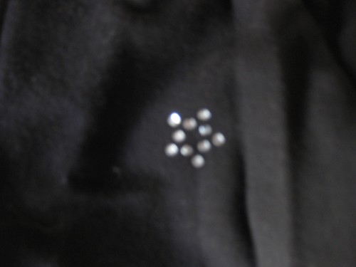 Jacke Kapuzenjacke Domyos Gr. 116 /122, Schwarz mit Strass, sehr schön - Bild 4 von 5