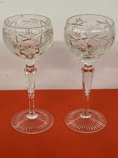 AJKA CRYSTAL  --  MARSOLA - CLEAR  --  CUT, LIQUOR COCKTAIL GLASSES  --  2