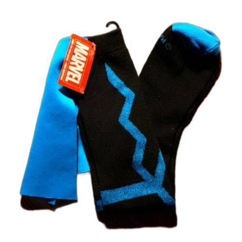 Marvel Black Blue Novelty Cape Knee Socks Women's 9-11 NWT