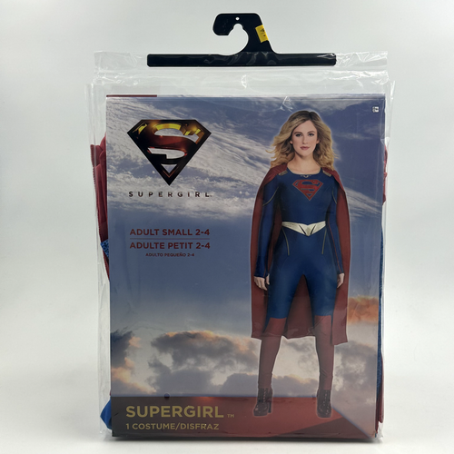 DC Supergirl Kostüm inklusive Overall und Cape - Damen Erwachsene Small 2-4 - Bild 1 von 2
