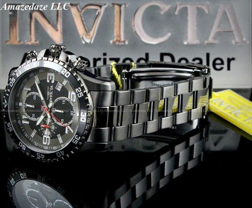 NEW Invicta Men PILOT 45mm COMBAT Stainless Steel BLACK DIAL Chronograph Watch - Picture 4 of 10