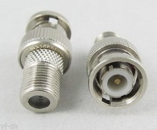 10x BNC Male Plug to F type Female Jack Straight TV RF Coaxial Adapter Connector