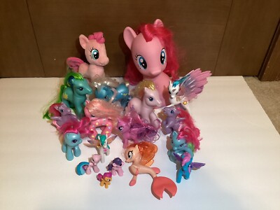 My Little Pony Lot Of 18 Different Sizes And Kinds Wings Mermaid Tail Plush 