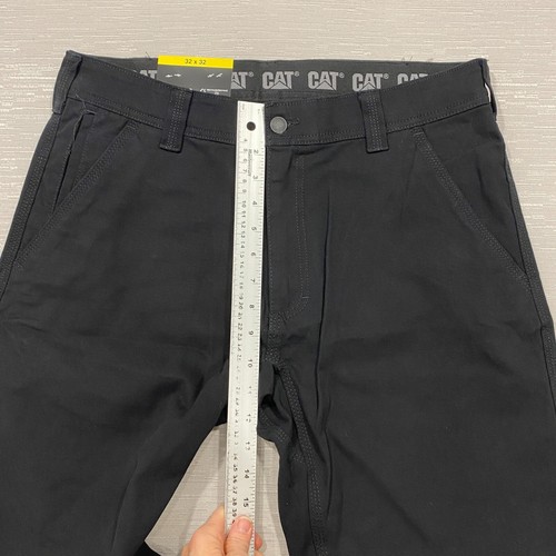 Pantalones de trabajo utilitarios CAT Caterpillar para hombre 32 x 32 negros cintura flexible bolsillo celular - Imagen 15 de 18