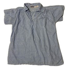 Vintage 'Nirvana' 1970s Cotton Gingham with silver Shirt Junior Girl L
