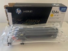 HP Q6002A 124A Yellow Cartridge HP Genuine New OEM Sealed Bag Open Box