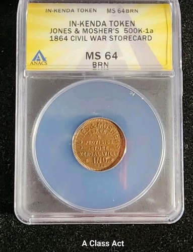 1864 Jones & Mosher's Bakery Civil War Store Card F-500K-1a ANCS MS64 CB1147
