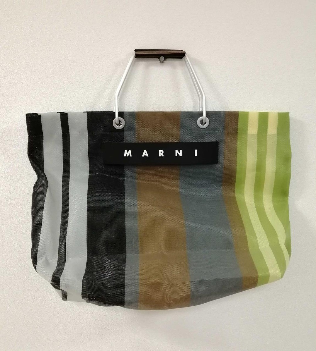 MARNI Multicoloured striped nylon tote bag | eBay