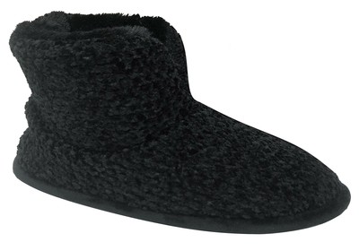 dearfoam black bootie slippers