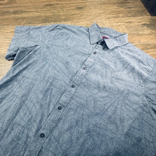 Untuckit Shirt Mens 2XL Blue Abstract Short Sleeve Button - Bild 1 von 7