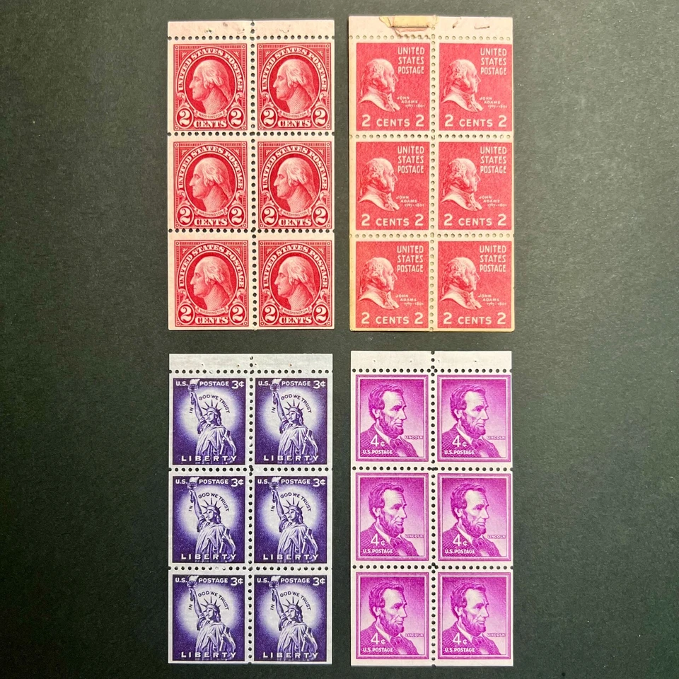 1923, 1942, 1954, 1958, 1968 - LOT of (6) US Booklet Panes of (6); MINT, Prexie - Image 2 of 4