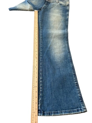 Vintage 90S Y2K Wrangler IRIS Women Denim Mid Wash Midrise Bootleg BNWT W32 L32 - Picture 7 of 8