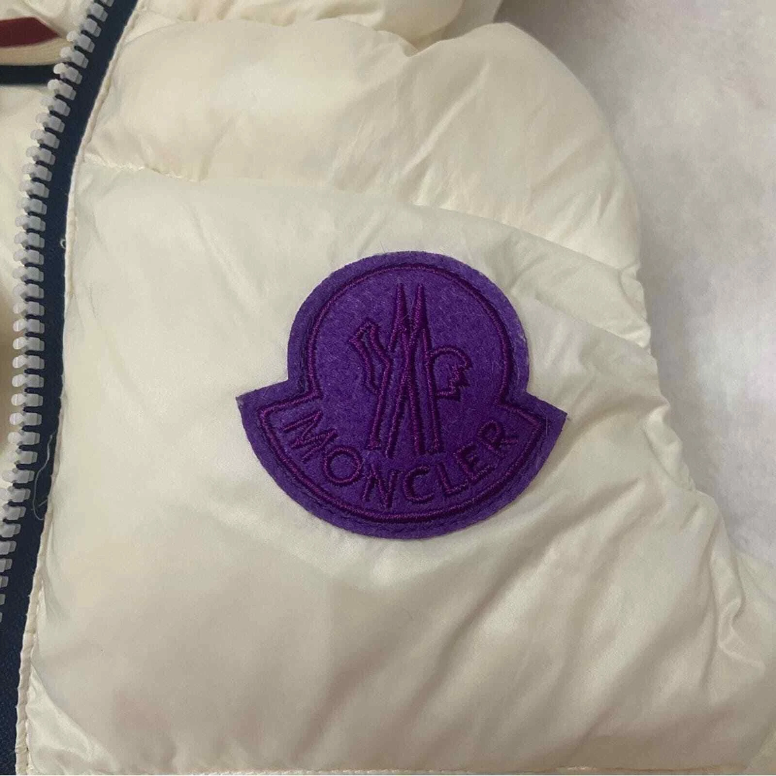 Moncler Gilet Tampone Ragazze Trapuntato Avorio 28648