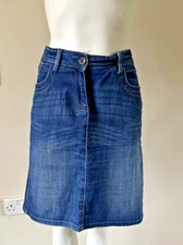 Women's Denim Skirt Size 12 Straight Knee length