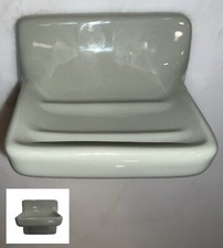 Vintage Ceramic Tile In Bathroom Sea Foam Sage Green Soap Dish M 107 4x4 Mount