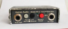 Gaines Audio AD-2 Active Direct Box Hi Impedance Input Lo Imp Output Free Ship