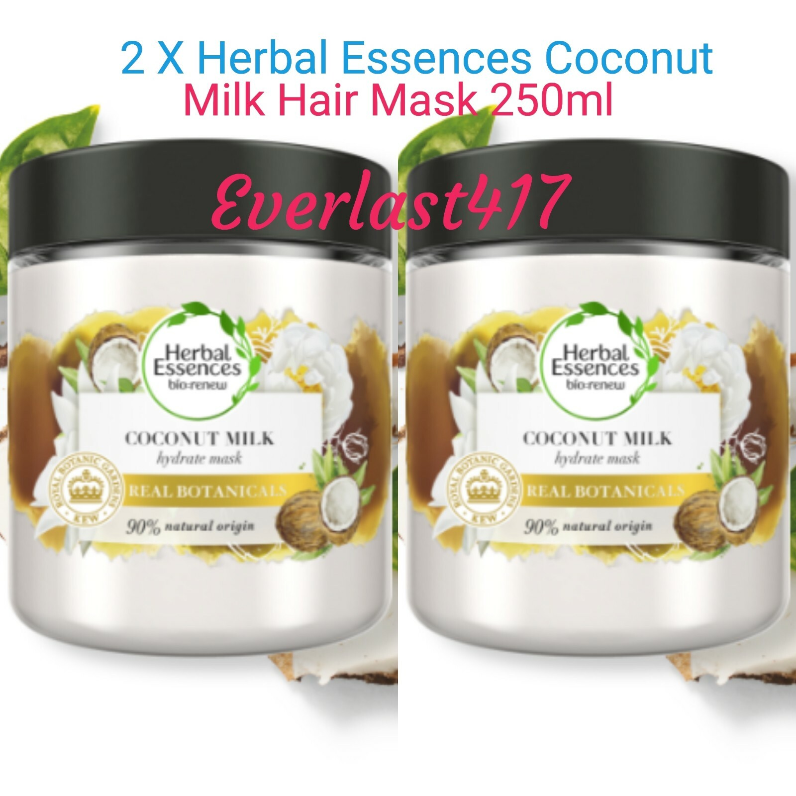 Herbal Essences Bio Renew Coconut Milk Hair Mask Hydrate 2x 250ml  renew soften