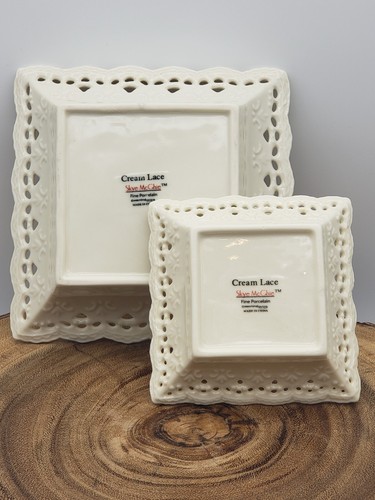 Skye McGhie Cream Lace 4" Square Dish and 6" Square Dish - Picture 5 of 5