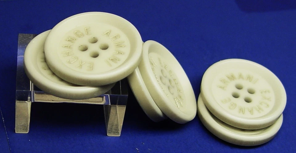 ARMANI EXCHANGE replacement buttons 6 signature inscription plastic Good Cond - Image 4 of 4