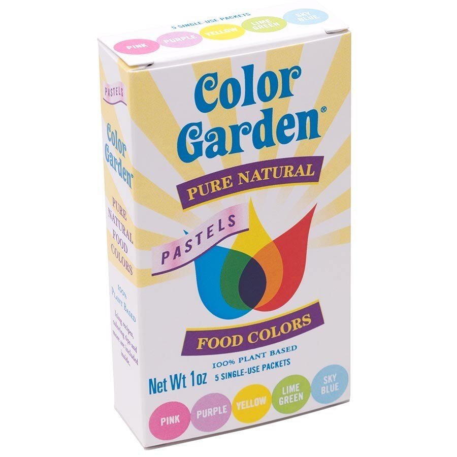 Коробка пищевых красителей Color Garden Pastel в нескольких упаковках по 5 (6 г)