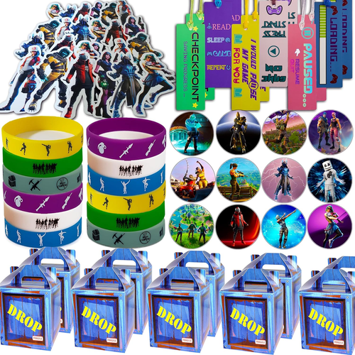Gaming Party Supplies Set - 72 Pack Video Game Birthday Gifts Set, 12 Gaming The