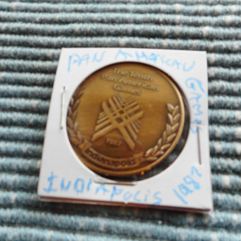 LARGE TOKEN/MEDAL PAN AMERICAN GAMES INDIANPOLIS 1987