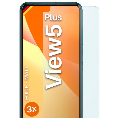 3x Schutzfolie Matt für Wiko View5 Plus Displayschutz Handyfolie 4H Anti Reflex