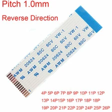 2pcs Pitch 1.0mm Reverse 4P/5P/6P-26P FFC/FPC Soft Cable AWM VW-1 20624 80C 60V