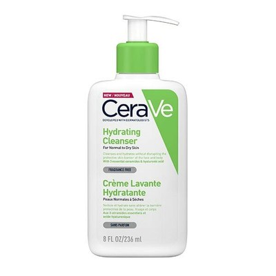 cerave hydrating hyaluronic acid plumping cleanser for normal to dry skin 236ml
