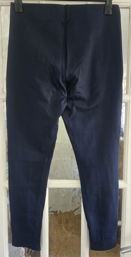 Womens M&S Navy Blue Straight Leg Elasticated Legging Trousers - Uk 14 (Short) - Picture 5 of 7