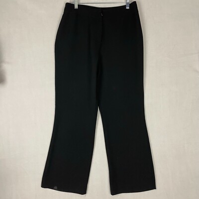 Alfani Petite Woman's Black Stretch Dress Pants Size 12P Polyester Made in Korea