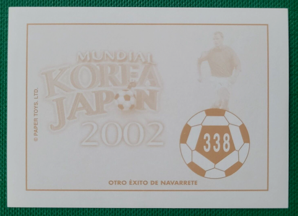 2002 Navarrete Korea Japan World Cup FIFA Face CROMO #338