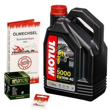 Suzuki GSX 750, 98-03, AE, Motul 10w40 Öl, HiFlo Ölfilter Ölwechsel-Set Motoröl